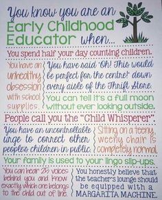 a poster with words written in different colors and phrases on the bottom, below it is an image of a child's handwritten poem