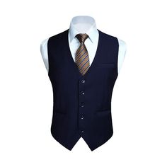 Formal Suit Vest - NAVY BLUE Business Suit Vest, Business Vest, Wedding Vest, Formal Suit, Valentines Day Birthday, Graduation Ceremony, Formal Suits, Suit Vest, Mens Neck Ties