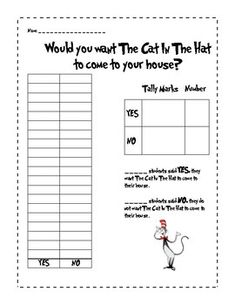 the cat in the hat worksheet for kids to learn how to read it