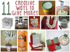 twelve creative ways to give money for the holidays and christmas season, including gift giving