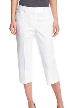 Item Specifics NEW WITH TAGS Style: Cropped Size Type: Petites Color: White Bottom Size (Women's): 10P Brand: Rafaella UPC: Does Not Apply White Bermuda Pants For Summer, White Stretch Cotton Capris, White Capris For Summer, White Bermuda Pants For Spring, White Knee-length Capris For Summer, White Knee-length Capris For Spring, Spring White Bermuda Pants, White Knee-length Spring Capris, White Bermuda Bottoms For Spring