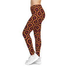 The most comfortable item in your clothing shop, these casual leggings are so smooth no one will ever want to step out of them. They're made from 83% polyester, 17% spandex and sport a silky finish. Perfect for chilling in the house and working out – the elastic waistband keeps them in place at all times. A size and care label is already attached. . Material: 83% polyester, 17% spandex. Seam thread color automatically matched to design (black or white). Durable and stretchy fabric. Runs true to Retro Carpet, Embrace Your Dark Side, Overlook Hotel, Carpet Pattern, Stylish Leggings, Casual Leggings, Ankle Length Leggings, Legging Fits, Leggings Casual