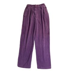 Vintage corduroy pants Womens pants Comes from a smoke free, pet friendly home Womens size 8 Photos are part of the items description.   Missing button from waist and button from backside pocket Measurements 12 inch waist 22 inch hips  13 inch rise 27 inch inseam Smoke free / pet friendly house hold Purple Cotton Check out my other items in my store! CP Purple Corduroy Bottoms With Pockets, Solid Straight Leg Corduroy Pants, Casual Purple Corduroy Bottoms, Straight Leg Corduroy Pants, Coudroy Pants, Womens Corduroy Pants, Vintage Corduroy Pants, 90s Pants, Distressed Pants