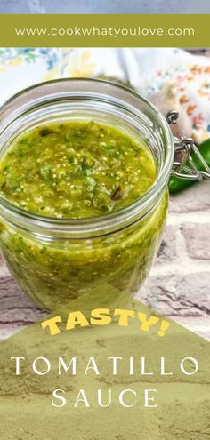 Creamy Tomatillo Sauce in a jar. Tomatillo Hot Sauce Recipe, Green Sauce Recipe Mexican, Green Tobasco Sauce Recipe, Spicy Tomatillo Salsa, Creamy Tomatillo Sauce, Green Tomatillo Recipes, Green Tomatillo Sauce, Tomatillo Salsa Canning Recipe, Tomatillos Recipes