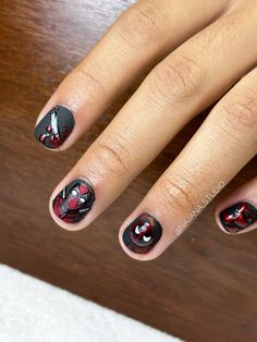 #deadpool #nails #nailsarts Deadpool Acrylic Nails, Deadpool Nails Acrylic, Deadpool Nails, Dr Strange, Art Tutorial, Deadpool, Acrylic Nails, Instagram Profile, Nail Art