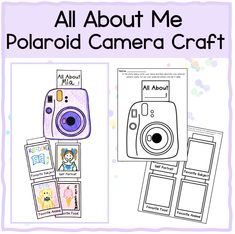 an all about me polaroid camera craft with pictures and instructions to make it easy