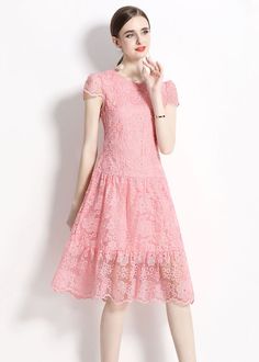 Women Pink O Neck Hollow Out Embroideried Patchwork Lace Dresses SummerFabric: LaceSize & Fit: Fit: This garment fits true to size.Length: Size S measures 39.39"from shoulder to hemBust: Great for any cup size. Waist: Loose Fit. Comfortable room throughout midsection.Hip: Loose Fit - room for hips. Hand Wash Cold. Women Lace Dress, Summer Lace, Utila, Runway Dresses, Lace Blue Dress, Women Pink, Comfortable Room, Lace Dresses, Fashion 2024