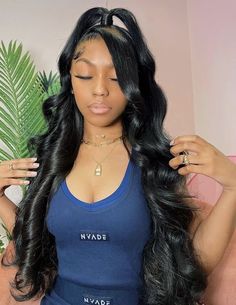 Frontal Wig Hairstyles, Birthday Hairstyles, Quick Weave Hairstyles, Frontal Hairstyles, Pretty Braided Hairstyles, Girls Hairstyles Braids, Slick Hairstyles, Dope Hairstyles