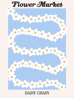 the flower market book cover with daisies on blue and white background, text reads daisy chain