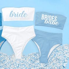 Team Bride Bachelorette, Nautical Bachelorette, Bachelorette Ideas, Brides Babes, Bride Bachelorette, High Waisted Swim, Swim Sets