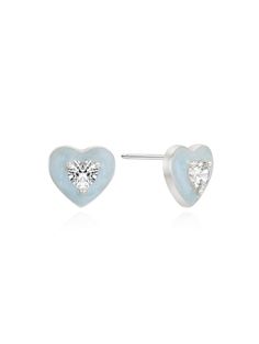 Composition : silver925+ epoxy + cubicColor : white,blueCountry of Origin : KOREA Elegant Heart-shaped Enamel Earrings, Heart Charm Enamel Earrings, Heart-shaped Enamel Earrings With Charm, Silver Enamel Earrings For Anniversary, Heart Cut Enamel Jewelry For Gifts, Silver Heart-shaped Enamel Jewelry, White Sterling Silver Heart Charm Earrings, White Cubic Zirconia Heart Earrings, White Cubic Zirconia Heart Earrings In Fine Jewelry Style