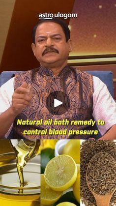 249K views · 2.8K reactions | Natural oil bath remedy to control pressure.
Watch this as Vaithiyar Bhani shares his remedy in this exclusive video. Catch Rasipalan every Monday at 6PM on Vaanavil for your weekly horoscope and more useful remedies!
#Rasipalan #Remedies #astroulagam | Astro Ulagam Weekly Horoscope, Natural Oil, Bath Oils, Blood Pressure, Natural Oils, Bath