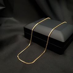 18K Real Gold 1.5mm Box Chain Necklace 18kGold box chain , 16 inches ,1.40mm , 1.80 gr 18kGold box chain , 18 inches ,1.40mm , 2.01 gr 18kGold box chain , 20 inches ,1.40mm , 2.29 gr 18kGold box chain , 22 inches ,1.40mm , 2.55 gr 18kGold box chain , 24 inches ,1.40mm , 2.76 gr PRODUCT CARE * Remove your jewelry before exercising, showering and sleeping. * Avoid exposure to perfumes, lotions and other chemicals. BEST PRICE ON ETSY FOR SOLID 18k GOLD and 14K GOLD NECKLACES! Premium spring lobster Hook for added safety! Priced to sell! Compare our prices to other similar sellers! Arrives in a GIFT BOX and includes FREE SHIPPING within the USA and Canada. International shipping is available at the most economical rates on ETSY. I HAVE BEEN IN THE JEWELRY BUSINESS ALL MY LIFE. I am a second -g Rectangular Box Chain Necklace As Gift, Yellow Gold Rectangular Box Chain Necklace, Rectangular Box Chain Necklace For Gift, Rectangular Curb Chain Necklaces For Gift, Rectangular Yellow Gold Box Chain Necklace, Yellow Gold Snake Chain Necklace As A Gift, Gift Box Chain Necklace, 14k Gold Box Chain Necklace For Gift, Luxury Rectangular Chain Necklace As Gift