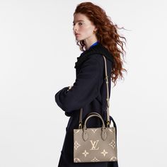 LOUIS VUITTON® - Onthego Pm - Dove/cream Dove Cream, Sac Louis Vuitton, Pm Monogram, Mini Tablet, Monogram Pattern, Louis Vuitton Official, Designer Style, Exclusive Bag, Leather Tote Bag