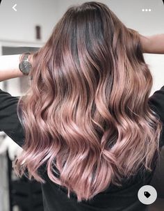 Brown To Pink Balayage, Sunkissed Hair Brunette, Rose Blonde, Light Pink Hair, Black Hair Balayage