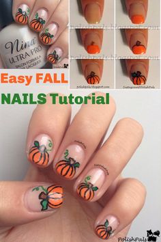 Easy fall nail designs for beginners. Cute autumn Diy nail art in all the trendy fall colors. Easy Fall Nail Designs, Best Fall Nails, Nail Designs For Beginners, Autumn Diy, Fall Nail Ideas, Graduation Party Diy, Cute Nails For Fall, Unique Fall