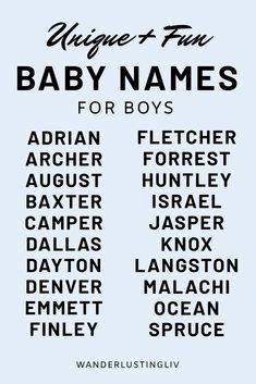 an image of baby names for boys