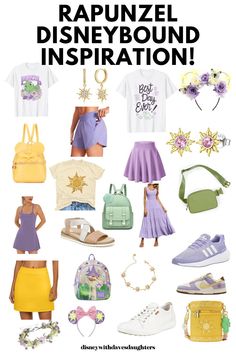 Rapunzel Outfit Ideas, Rapunzel Disneybound, Magic Kingdom Outfit, Rapunzel Outfit, Disney World Princess, Disney Character Outfits, Disney Outfits Women, Princess Inspired Outfits