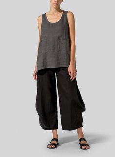 Linen Tops & Blouses | Plus Size Clothing Casual Flax Linen Tank Top, Chic Linen Cami Tank Top, Casual Linen Tank Top For Everyday, Casual Everyday Linen Tank Top, Solid Linen Summer Tank Top, Chic Linen Tank Top With Relaxed Fit, Summer Linen Tank Top For Layering, Chic Linen Camisole Tank Top, Chic Relaxed Fit Linen Tank Top