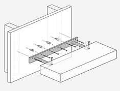 an image of the back side of a wall with two different parts attached to it