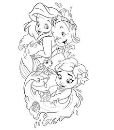 the little mermaids coloring pages for kids to print out and color with their favorite characters