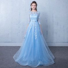 Blue Long Sleeve Gown For Prom, Light Blue Evening Dress For Prom Banquet, Light Blue Evening Dress For Prom And Banquets, Light Blue Evening Dress For Banquet And Prom Season, Light Blue Evening Dress For Prom, Light Blue Formal Evening Dress For Prom, Light Blue Prom Season Evening Dress, Light Blue Long Sleeve Dress For Prom, Light Blue Long Sleeve Evening Dress