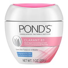 Pond's Correcting Cream Clarant B3 Dark Spot Normal to Dry Skin 7 oz, Size: 7.0oz Crema Ponds, Cream For Dark Spots, Lotion For Dry Skin, Dark Spots On Skin, Dark Spot Corrector, Facial Moisturizers, Skin Discoloration, Facial Cream, Moisturizer For Dry Skin