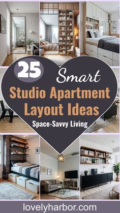 25 Studio Apartment Layout Ideas (Space-Savvy Living) Studio Apartment Layout Design Ideas, Apartment Layout Ideas, Studio Room Ideas, Small Loft Spaces, Small Bedroom Makeover, Small Bedroom Layout, Studio Layout