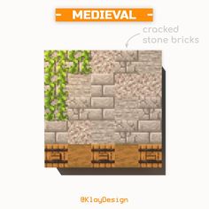 an image of a brick wall with some plants growing on it and the words medieval