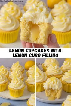 lemon cupcakes with lemon curd filling are the perfect dessert to serve at any party