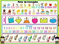 a colorful poster with numbers and characters on the front, along with an image of cartoon characters