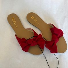 Style Name: Lassie Color Red Size 7.5 Sandals Brand New With Box Trendy Red Flat Sandals, Chic Red Beach Sandals, Chic Flat Sandals With Red Sole, Chic Red Slip-on Sandals, Comfy Sandals, Red Sandals, Sandals Brands, Women's Shoes Sandals, Red Color