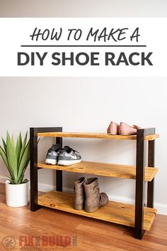 how to make a diy shoe rack