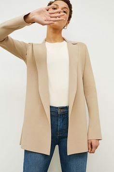 The Merritt Jardigan - Latte | M.M.LaFleur What Colours Suit Me, Clothes Capsule, Casual Fashion Style, Core Wardrobe, Storing Clothes, Professional Clothing, Office Clothes, 2022 Style, Colour Theory