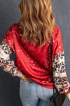 Red Season, Baby Leopard, Dropped Shoulder Sweatshirt, Baby Cowboy