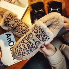 Ladies Shoes Flats, Boots Leopard, Cheap Ankle Boots, Ankle Snow Boots, Leopard Flats, Winter Ankle Boots, High Quality Shoes, Rabbit Fur, Womens Heels