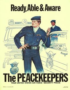 an old poster advertising the peacekeepers