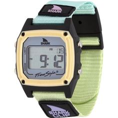 Freestyle Watches Shark Classic Clip Green Tea Unisex Watch - Freestyle USA Freestyle Watches Sharks, Shark Watch, Freestyle Watch, Watch Safes, Malibu Blue, Shark Clip, Water Resistant Watch, Lavender Tea, The Shark