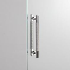 a glass door with a handle on it