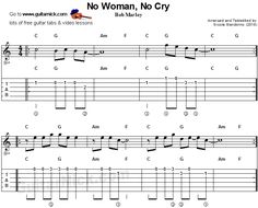 the guitar tab for no woman, no cry