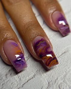 Bright Nail Ideas, 2025 Nails, Coffin Nails Ombre, Pretty Nail Colors, Lovely Nails, Subtle Nails, Striped Nails