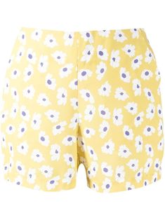 Floral Print Beachwear Shorts, Yellow Floral Print Shorts, Daisy Print, Above Knee, Printed Shorts, Short Outfits, Knit Cardigan, Womens Bottoms, Knee Length