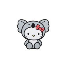 a hello kitty with a bow on its head