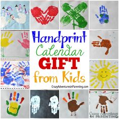 handprint calendar gift from kids