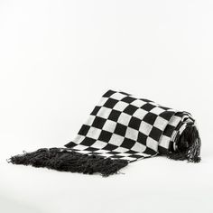 All over black and white checkered Fringe Scarf. Real good weight that will definately keep you warm. The double layered scarf is around 8 inches wide and over 6 and a half feet long with about 6 inches of that fringe. Made of 100% acrylic patterned knit, it is of very good quality and make; something you'll be happy to have or a nice  gift too. Fringe Scarf, Chicago Il, Scarf Wrap, 6 Inches, 20 Cm, Scarf Accessory, Knitting Patterns, Best Gifts, Bathing Beauties