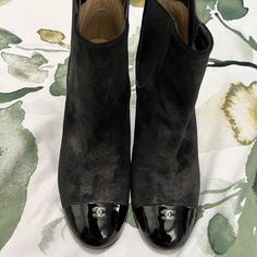 Chanel Suede Chelsea Boots. Good Condition Shoes Chanel, Suede Chelsea Boots, Chanel Black, Chanel Shoes, Suede Boots, Shoes Heels Boots, Shoes Women Heels, Chelsea Boots, Heeled Boots