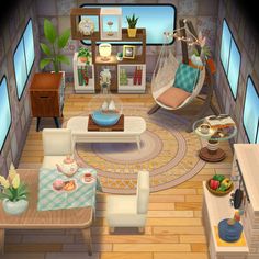 a living room filled with furniture and lots of clutter on top of a wooden floor