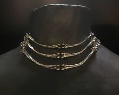 Handmade Metal Jewelry In Bone Color, Unique Bone-colored Metal Jewelry, Thrift Haul, Chicken Bones, Bone Jewelry, Leather Denim, Choker Necklaces, Diy Jewelry, Bones