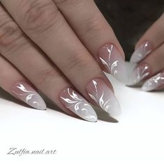 Bridal Nails Designs, Nails Design Ideas, Classy Nail Designs, Matte Nails Design, Wedding Nails Design, Pretty Nail Art, Flower Nail Art