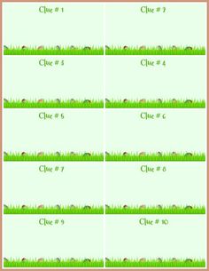 four different types of grass with the numbers in each row